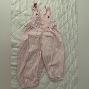 Carter's Light Pink Striped Overalls from 80s or 90s vintage